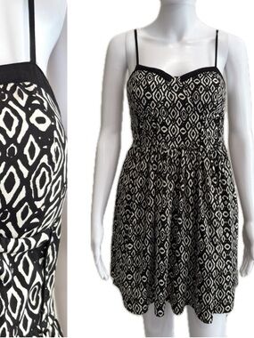 American Rag Greometric Aztec Print Corset Sundress Size M Sleeveless Mini Dress